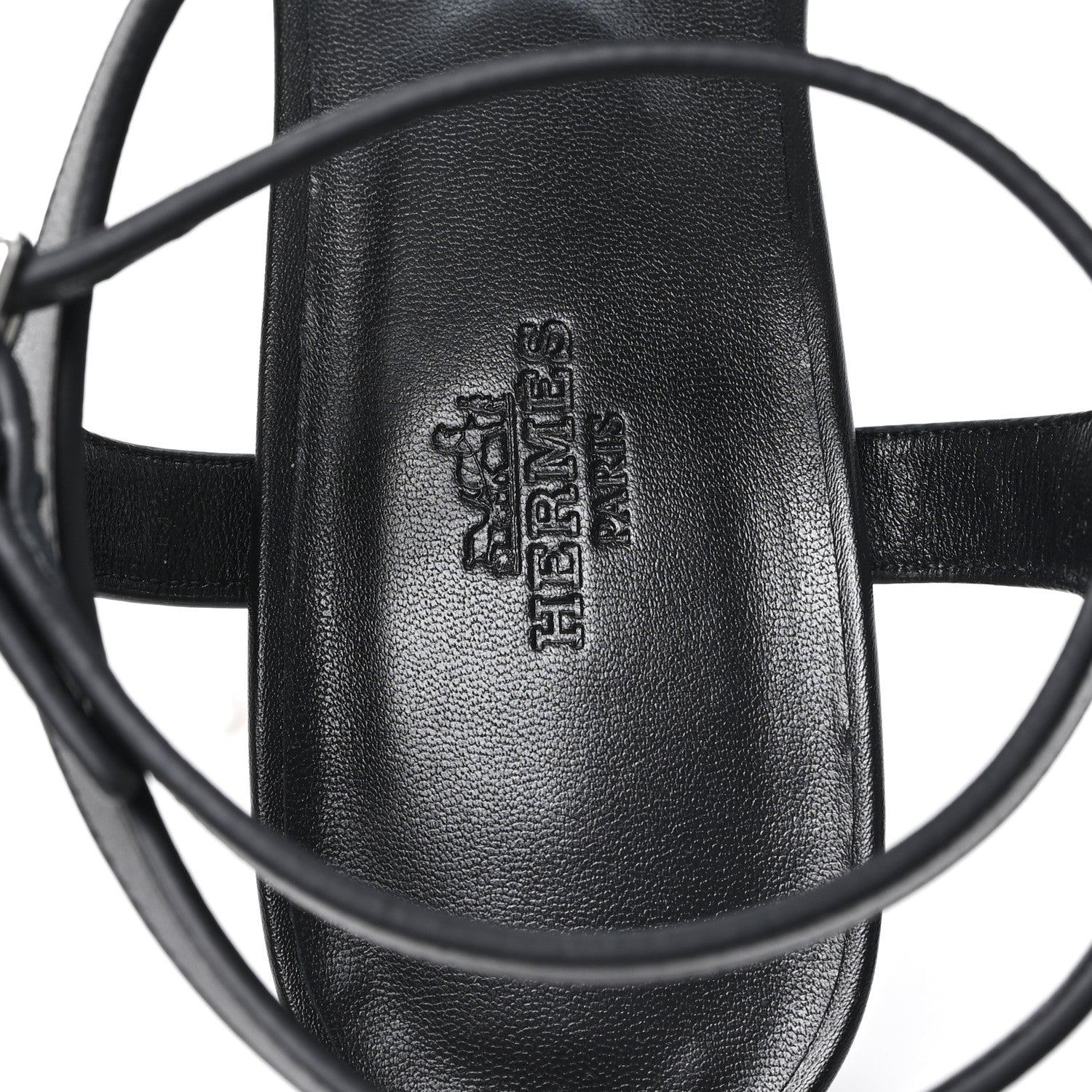 Hermes Calfskin Miramar 50 Sandals 40 Black 8 of 10