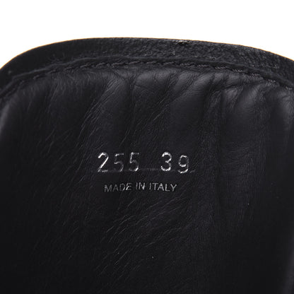 Prada Spazzolato Rois Nylon Metal Triangle Logo Monolith Pouch Pocket 55mm Boots 39 Black 10 of 11