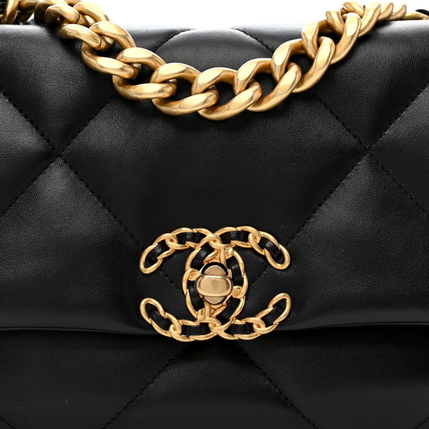 Chanel Lambskin Quilted Medium Chanel 19 Flap Black 8 of 10