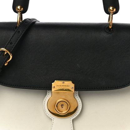 Burberry Trench Calfskin Medium DK88 Top Handle Bag Ivory Black 8 of 14
