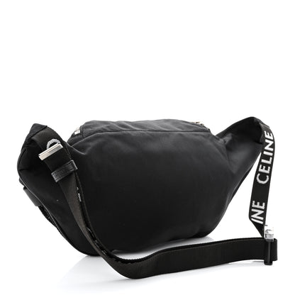 Celine Cotton Gabardine Logo Print Trekking Belt Bag Black 3 of 11
