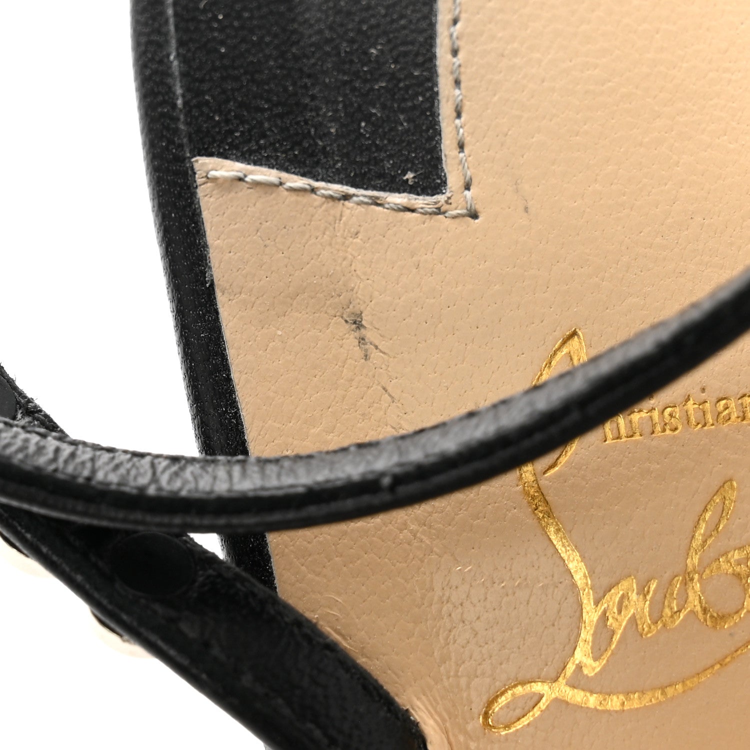 Christian Louboutin Kid Spiked  So Me 100 Sandals 37.5 Black 9 of 11
