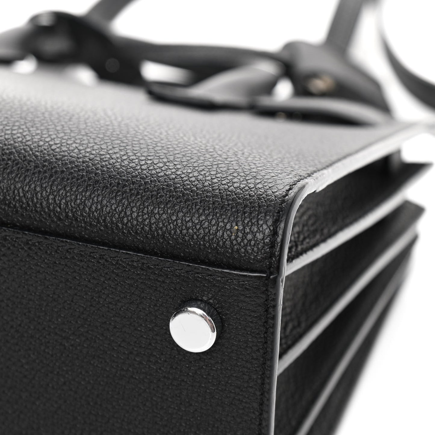 Grained Calfskin Nano Sac De Jour Black