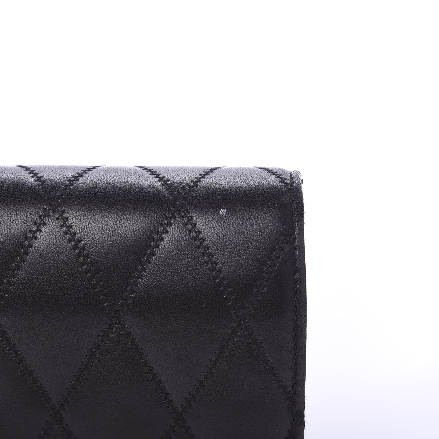 Saint Laurent Lambskin Diamond Quilted Monogram Angie Chain Bag Black 11 of 15