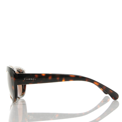 Chanel Freshwater Cultured Pearl Cat Eye Sunglasses 6038-H Tortoise 2 of 5