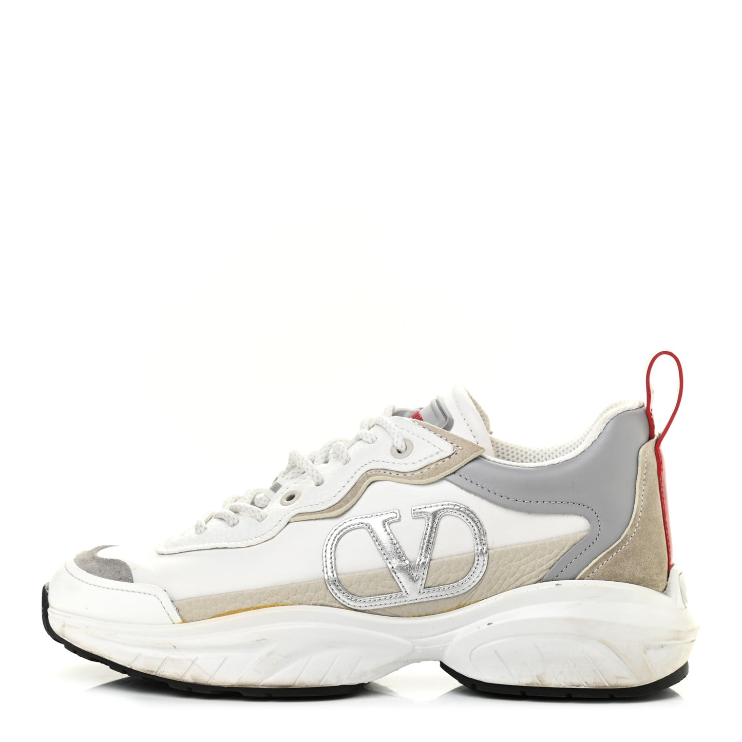 Calfskin Split Shegoes Sneakers 36.5 Ghiaccio White