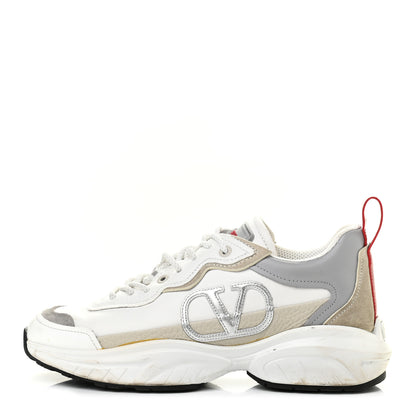 Valentino Garavani Calfskin Split Shegoes Sneakers 36.5 Ghiaccio White 1 of 14