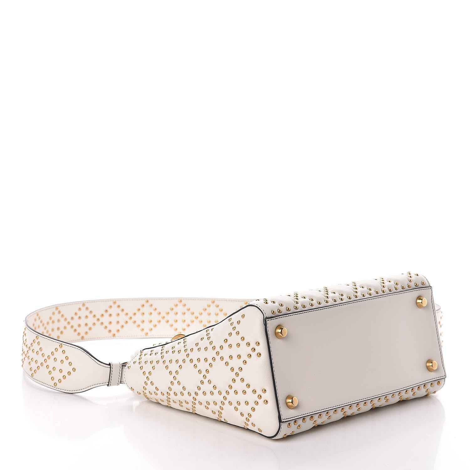 Christian Dior Calfskin Cannage Studded Supple Lady Dior White 4 of 10