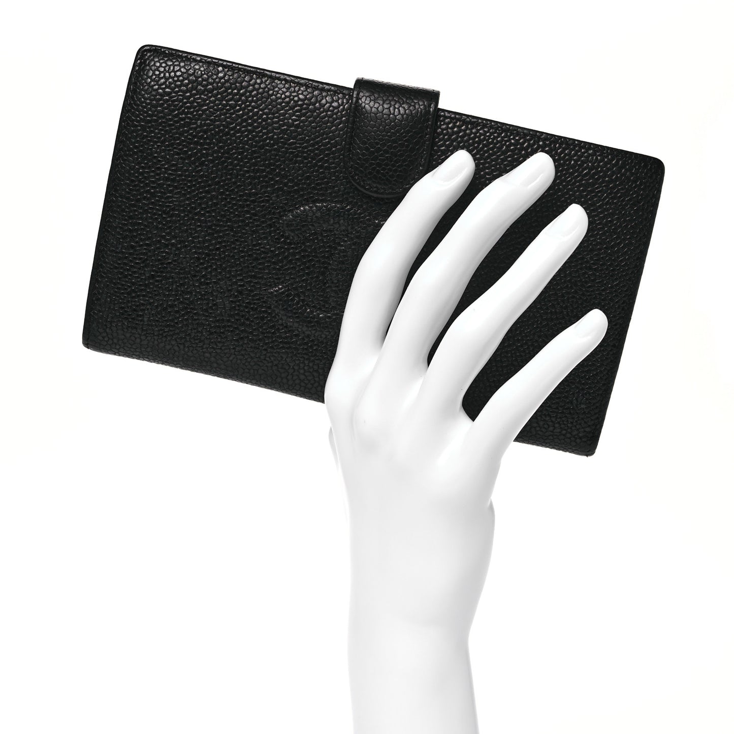 Caviar Timeless CC Zipped Pocket Wallet Black