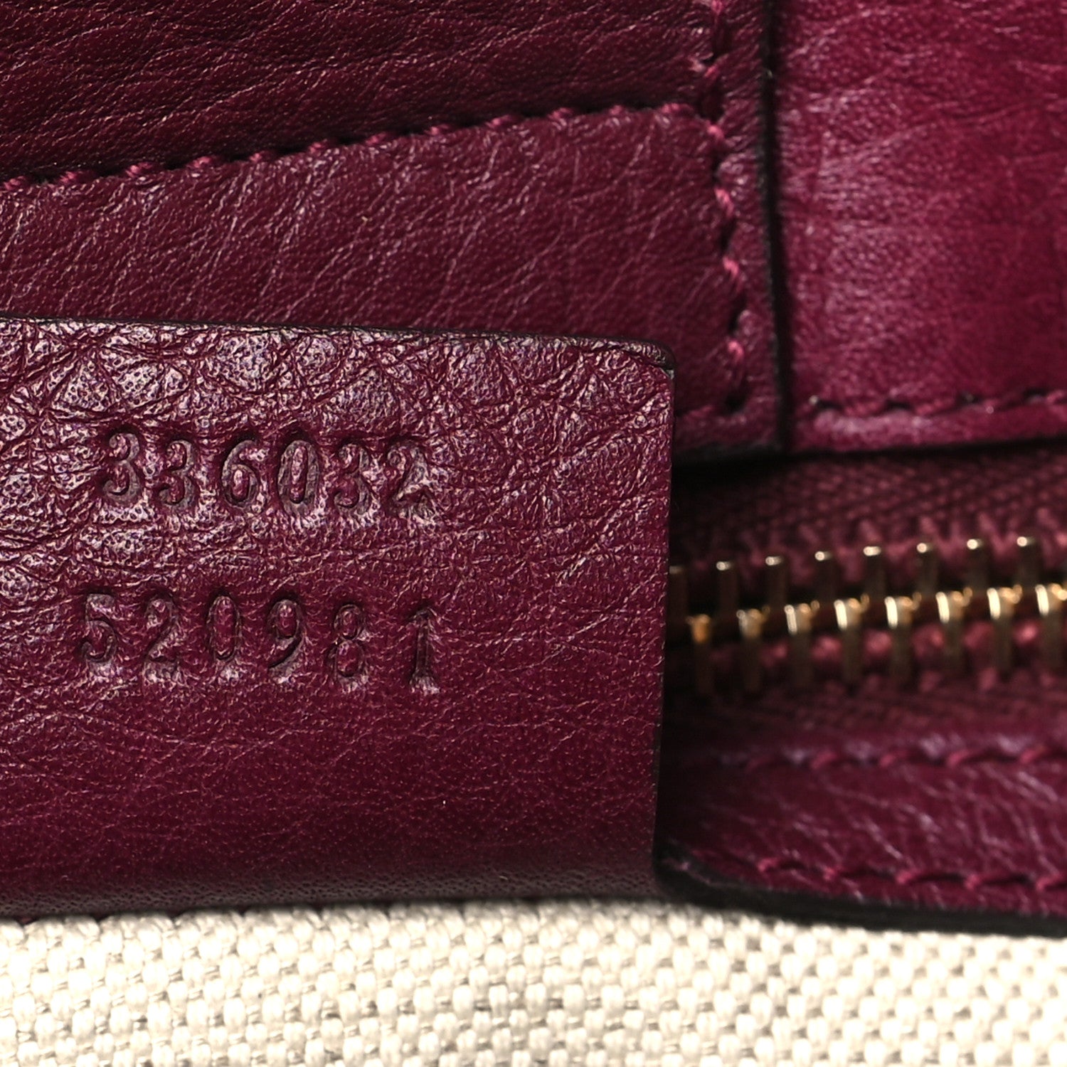 Gucci Calfskin Small Bamboo Shopper Tote Burgundy 7 of 9