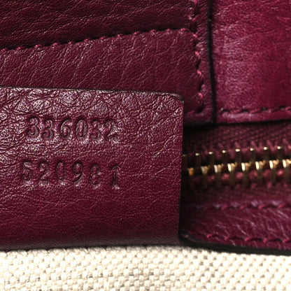 Gucci Calfskin Small Bamboo Shopper Tote Burgundy 7 of 9