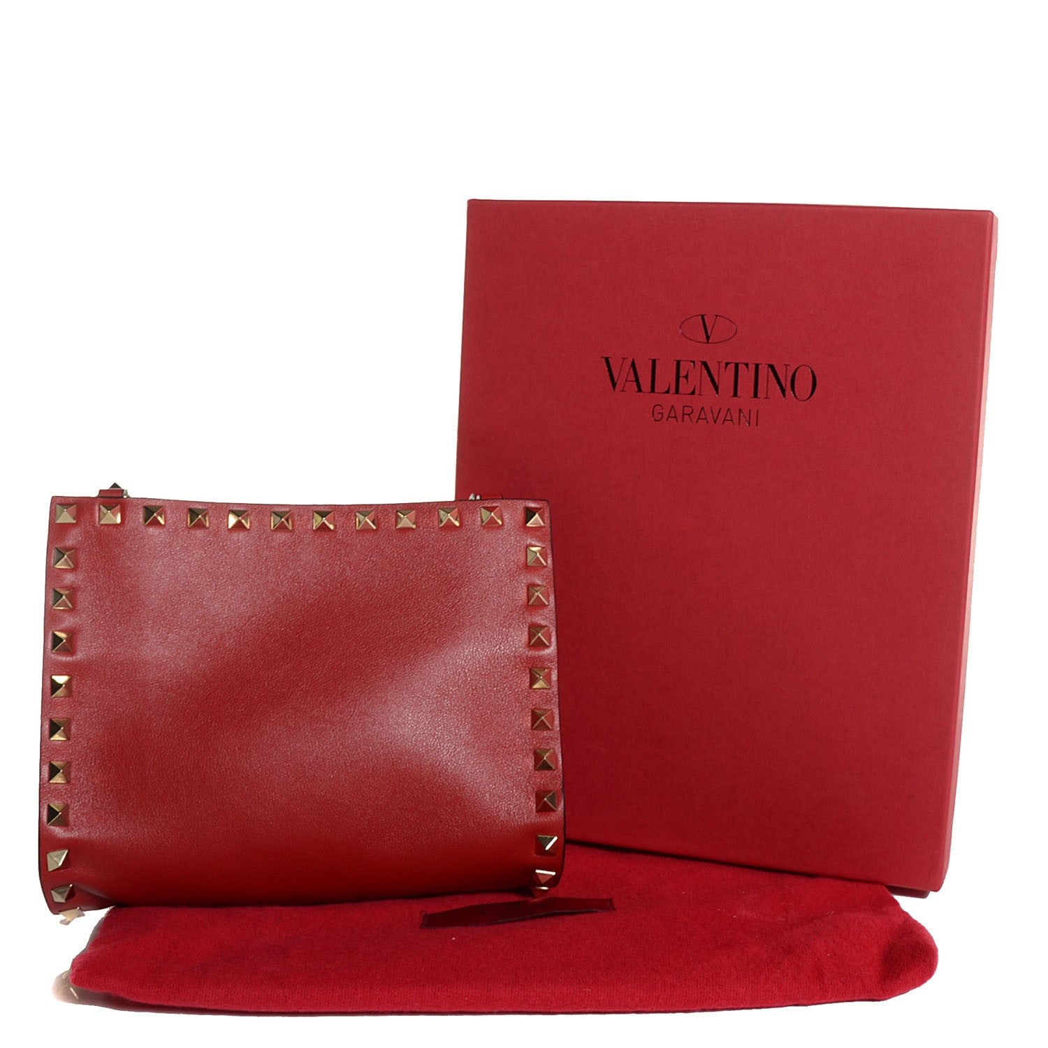 Valentino Garavani Calfskin Mini Rockstud Crossbody Bag Red 5 of 9