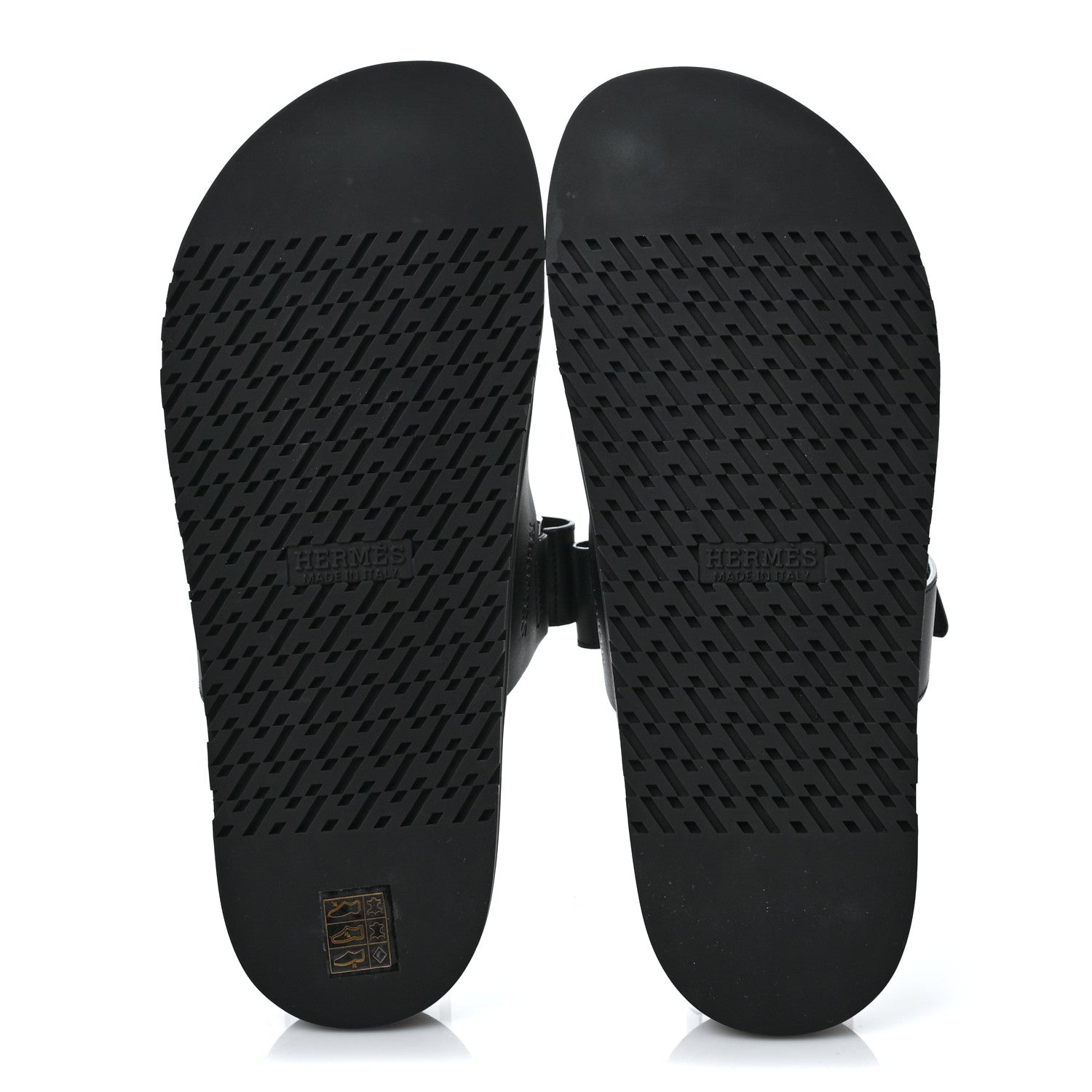 Hermes Calfskin Mens Chypre Sandals 42.5 Black 5 of 10