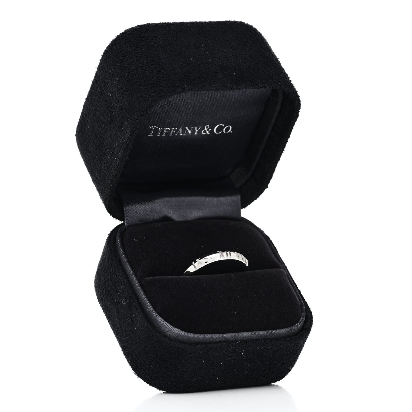 18K White Gold Atlas X Closed Narrow Ring 53 6.5