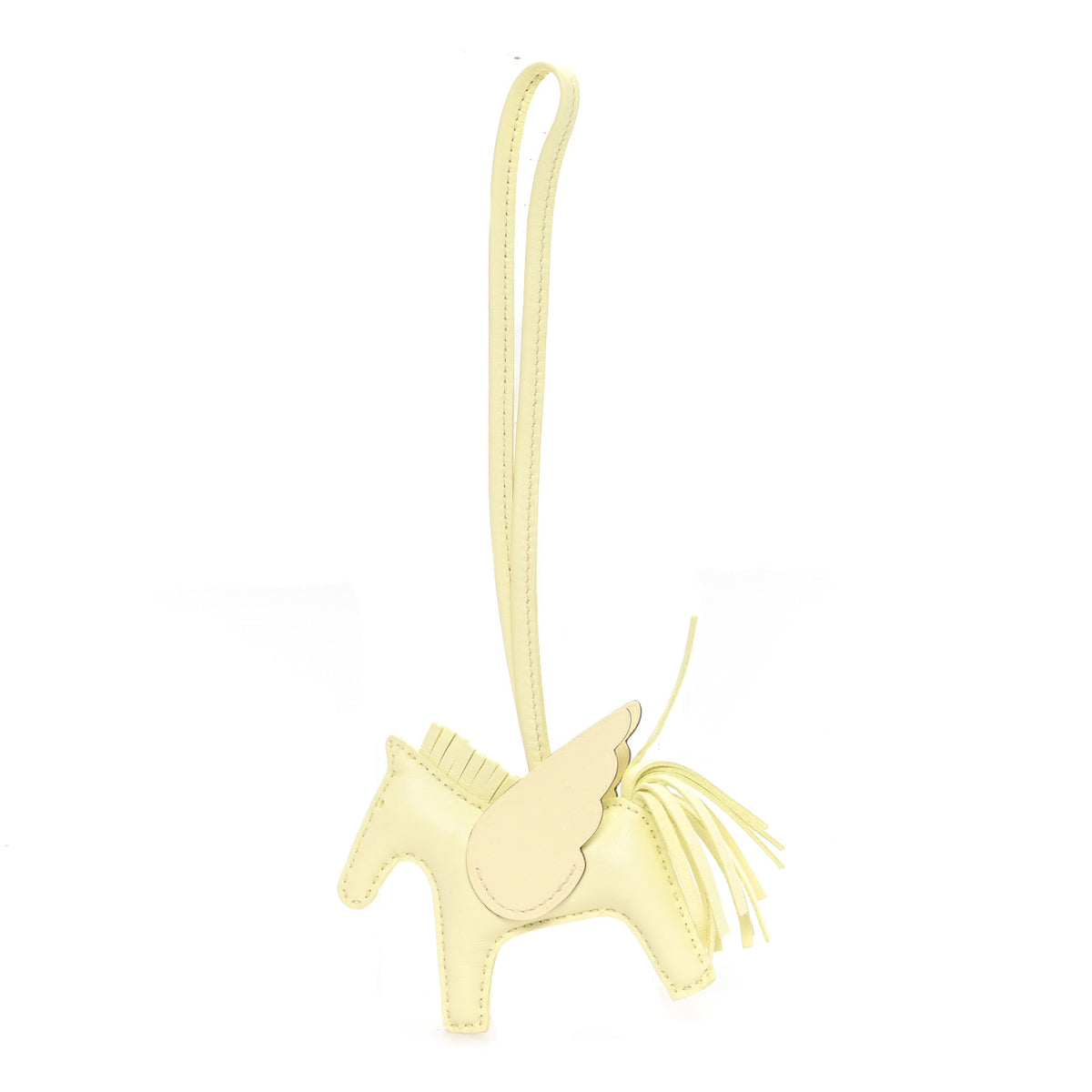 Hermes Milo Lambskin Grigri Rodeo Pegase Horse Bag Charm PM Jaune Milton 1 of 5