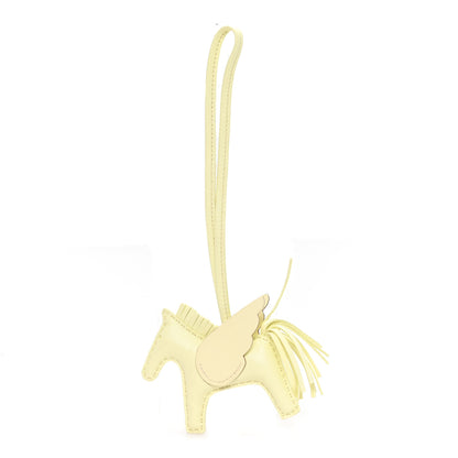 Hermes Milo Lambskin Grigri Rodeo Pegase Horse Bag Charm PM Jaune Milton 1 of 5
