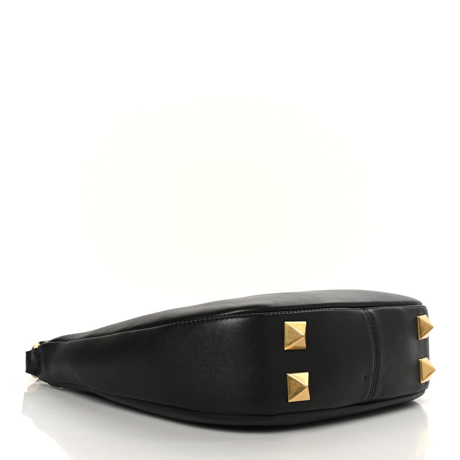 Valentino Garavani Calfskin Stud Sign Zip Hobo Black 4 of 8