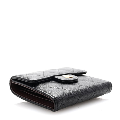 Chanel Caviar Quilted Compact Flap Wallet Black 4 of 9