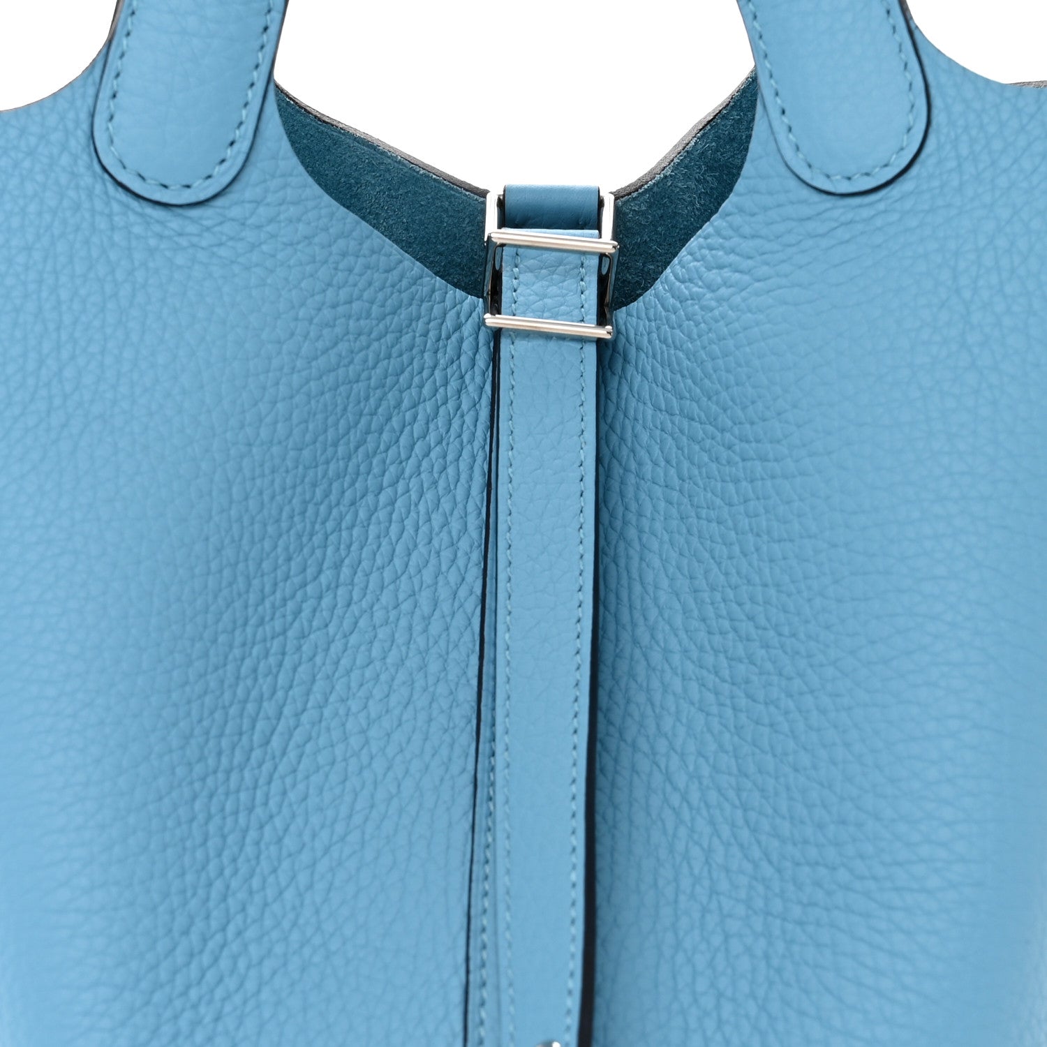 Hermes Taurillon Clemence Picotin Lock 18 PM Bleu Du Nord 8 of 10