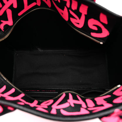 Marc Jacobs X STEPHEN SPROUSE Grained Calfskin Medium The Tote Bag Pink 5 of 11