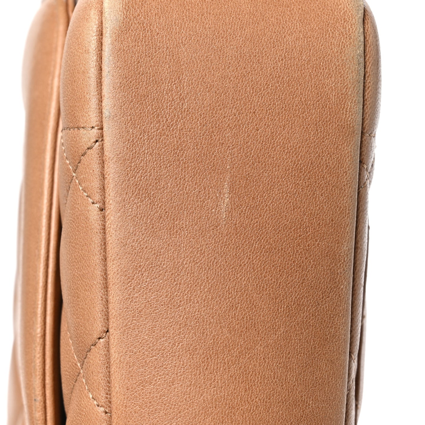 Lambskin Quilted Medium Single Flap Beige