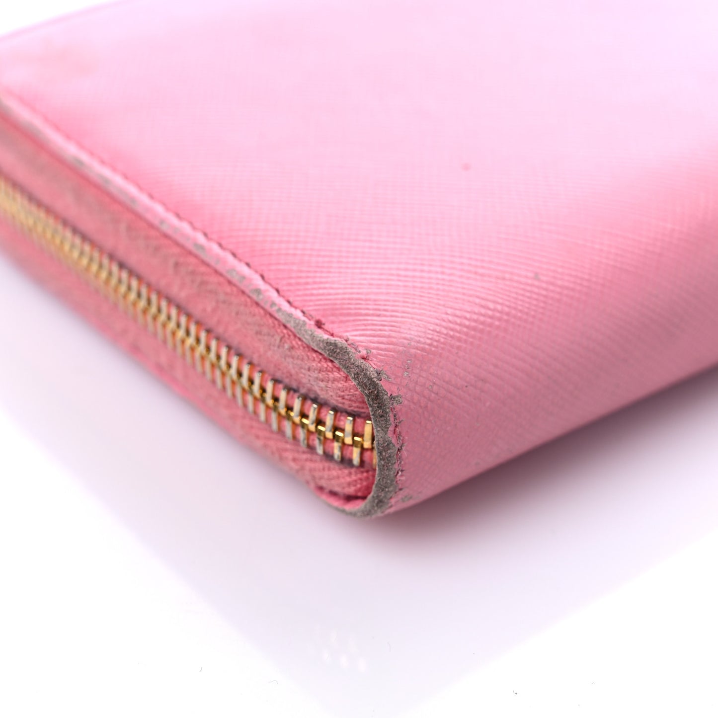 Saffiano Metal Zip Around Wallet Geranio