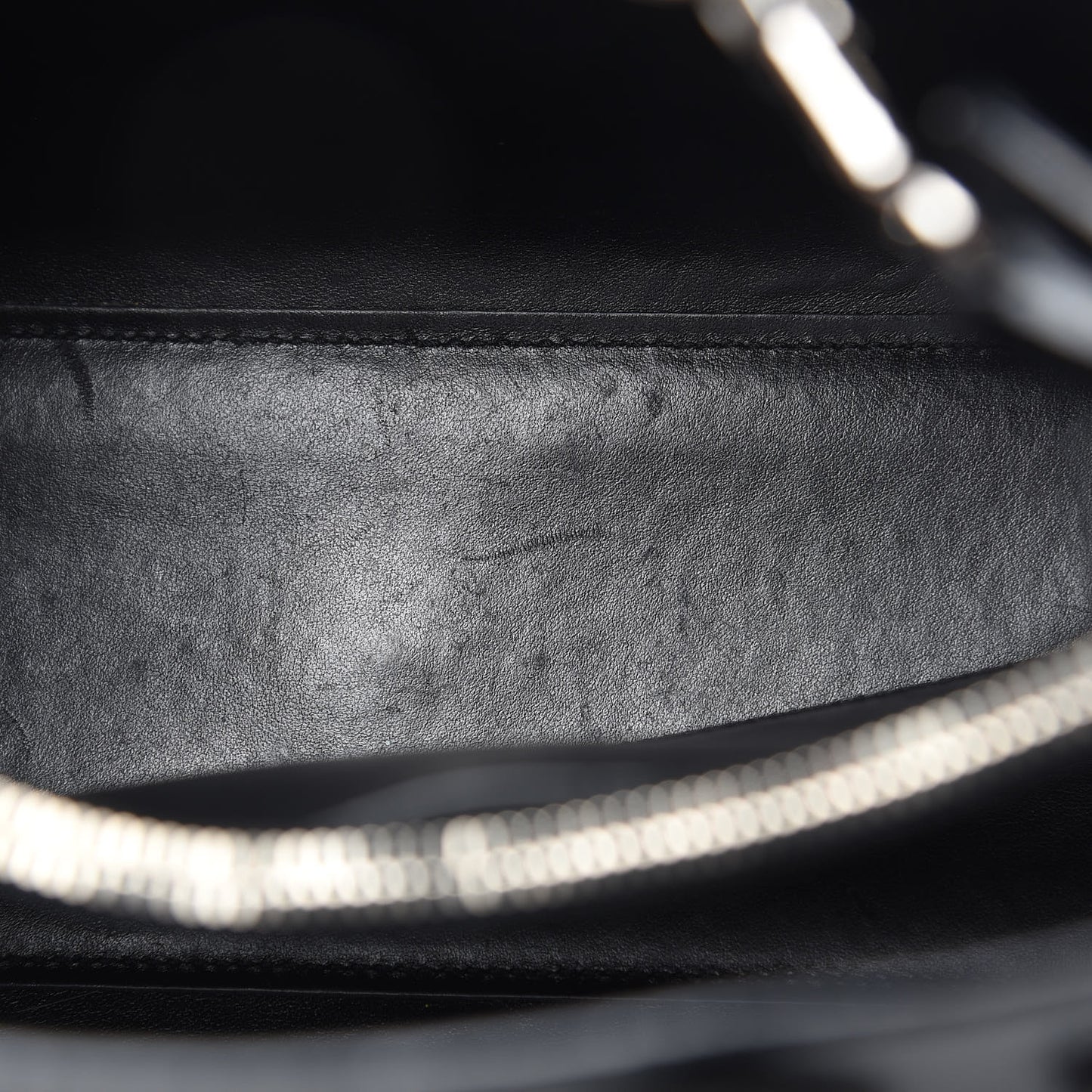 Grained Calfskin Baby Sac De Jour Black