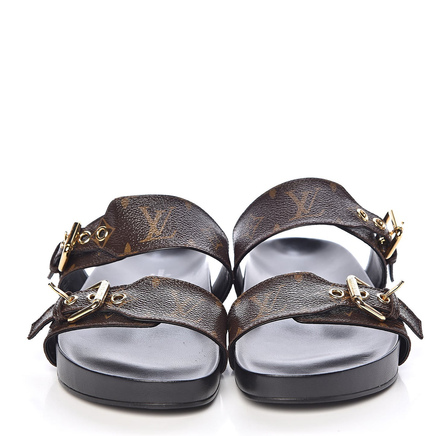 Monogram Bom Dia Mule Sandals 39 Black