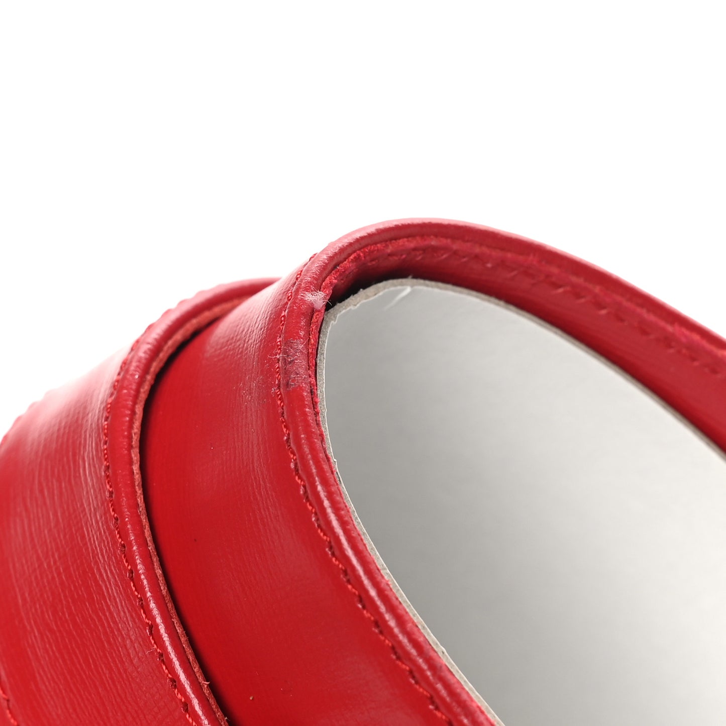 Calfskin Shark Lock Ankle Boots 37 Red