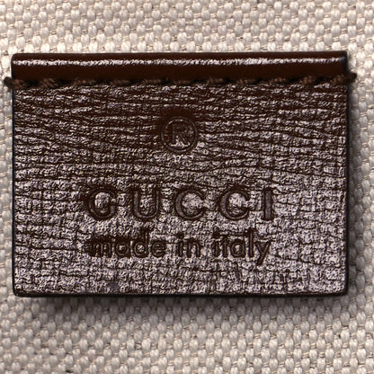 Gucci GG Supreme Monogram Web Mini Horsebit 1955 Shoulder Bag Beige Brown Sugar 6 of 13