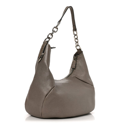 Fendi Cuoio Romano Selleria Hobo Peltro 2 of 9