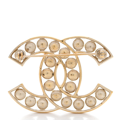 Chanel Pearl CC Brooch Light Gold 3 of 6