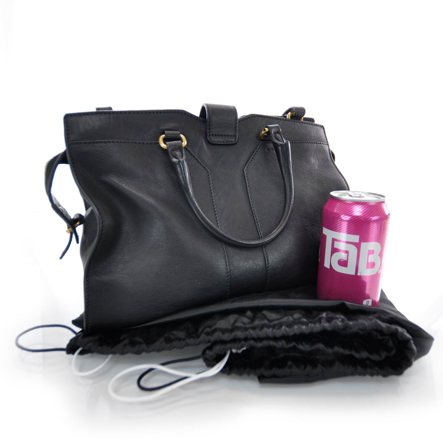 Saint Laurent Leather Mini Cabas Chyc Black 3 of 7