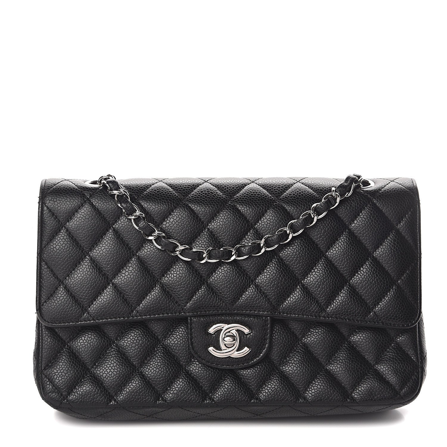 Chanel Caviar Quilted Medium Double Flap Black 1 of 8