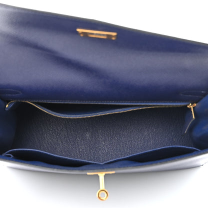 Hermes Epsom Kelly Sellier 32 Bleu Saphir 5 of 10