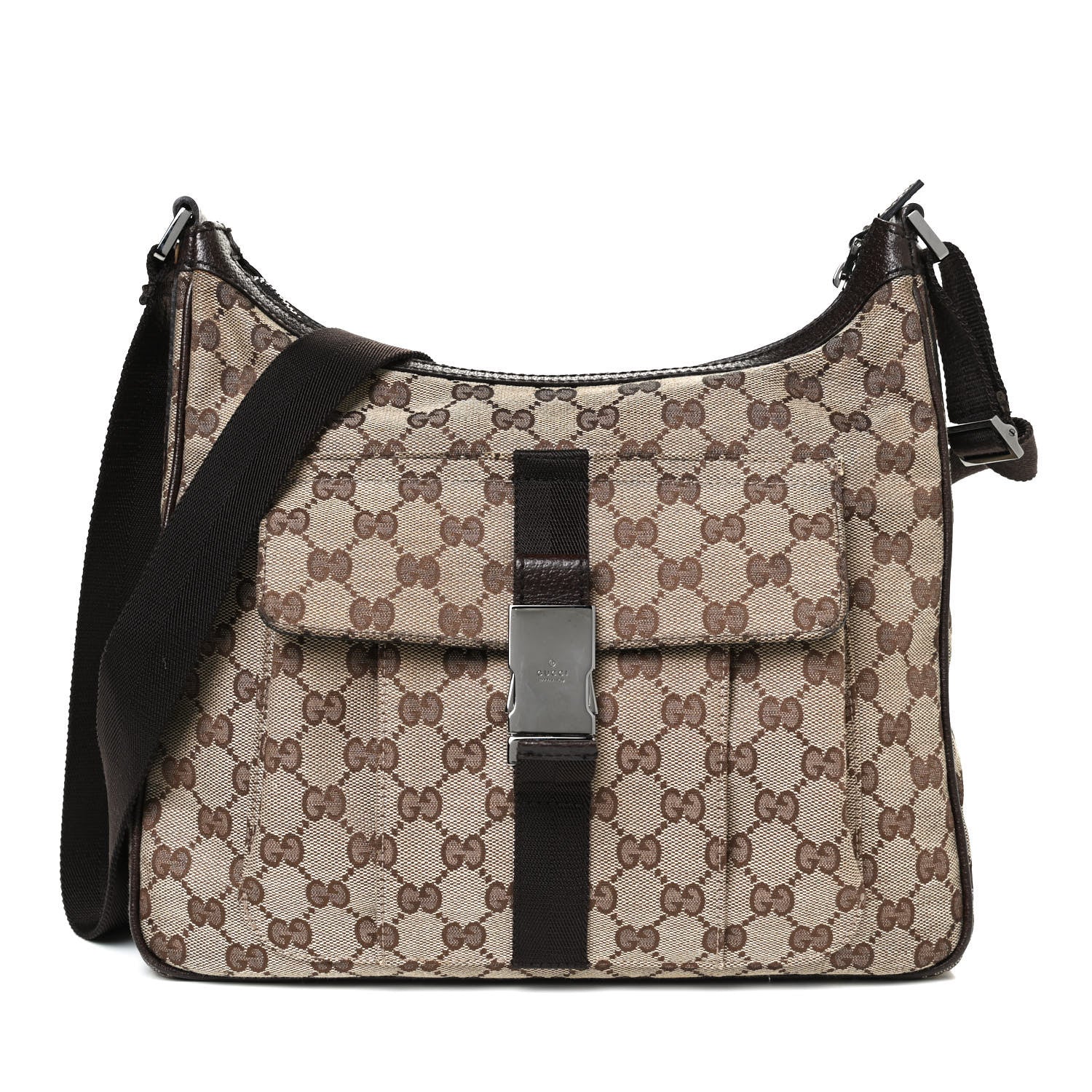 Gucci Monogram Messenger Bag Dark Brown 1 of 10