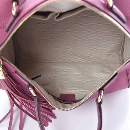 Gucci Pebbled Calfskin Medium Soho Boston Fresia Rose 5 of 13