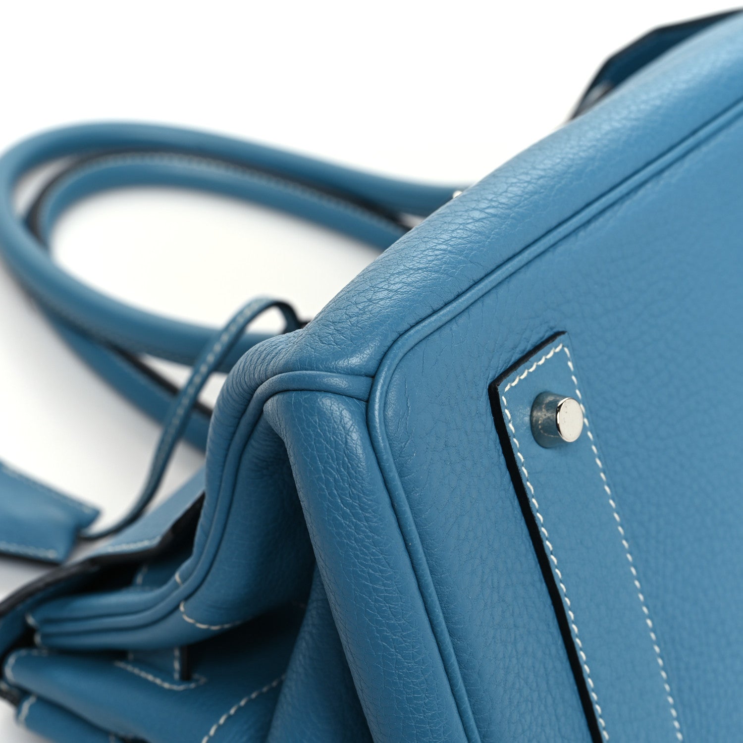 Hermes Taurillon Clemence JPG Birkin 42 Blue Jean 7 of 12