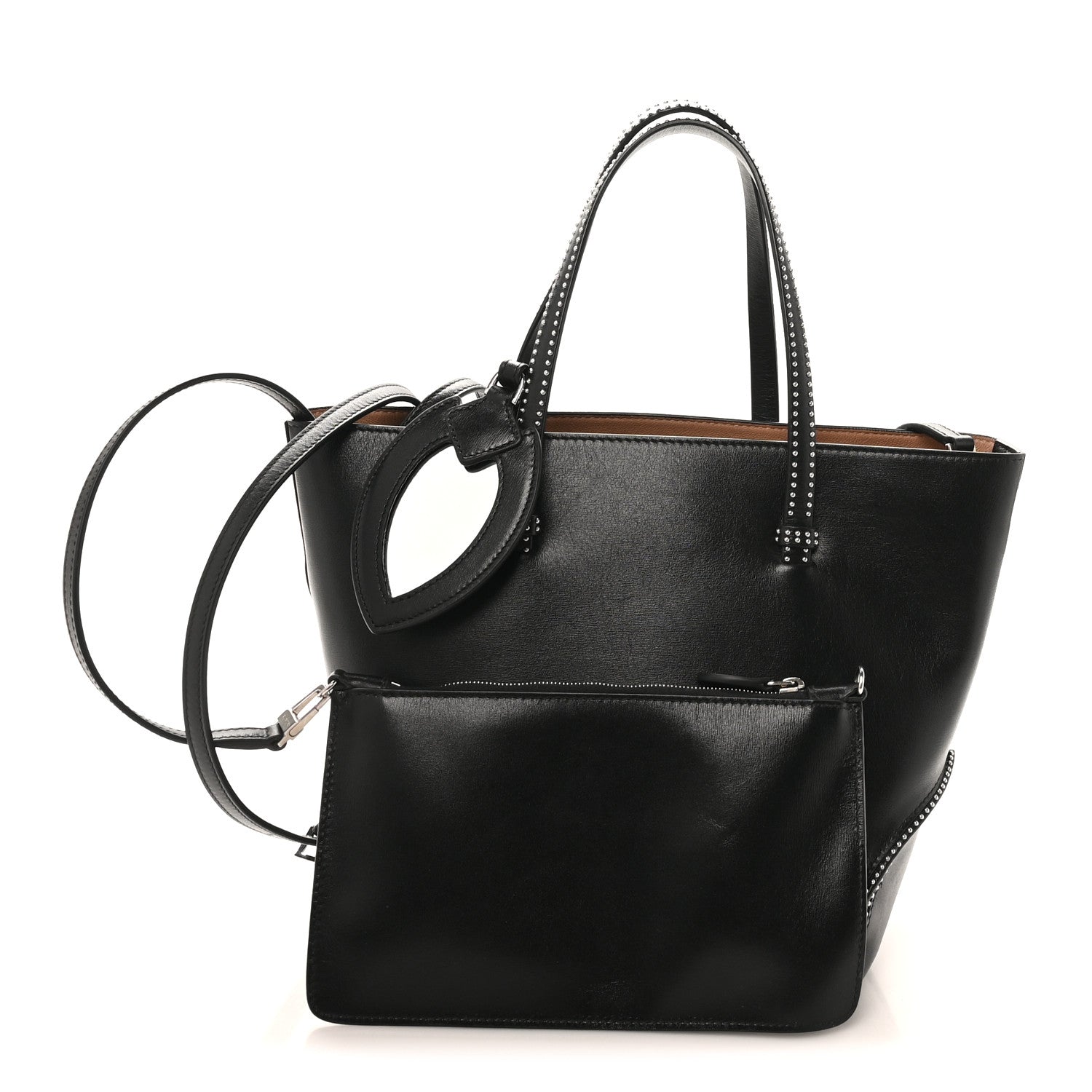 Alaia Calfskin Studded Bag Black 4 of 10