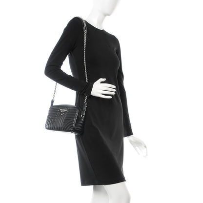 Prada Soft Calfskin Diagramme Crossbody Bag Black 2 of 6