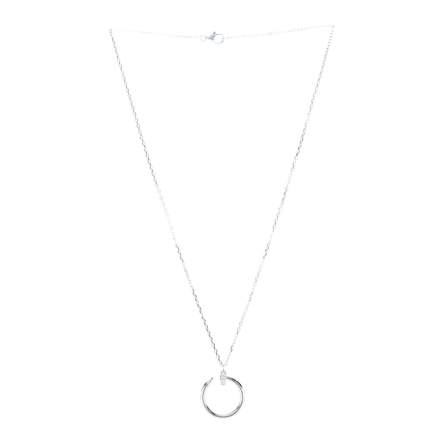 18K White Gold Diamond Juste Un Clou Necklace