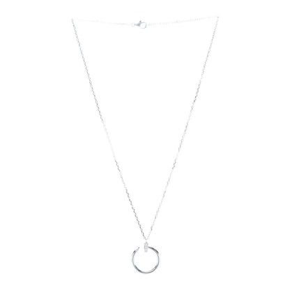Cartier 18K White Gold Diamond Juste Un Clou Necklace 3 of 5