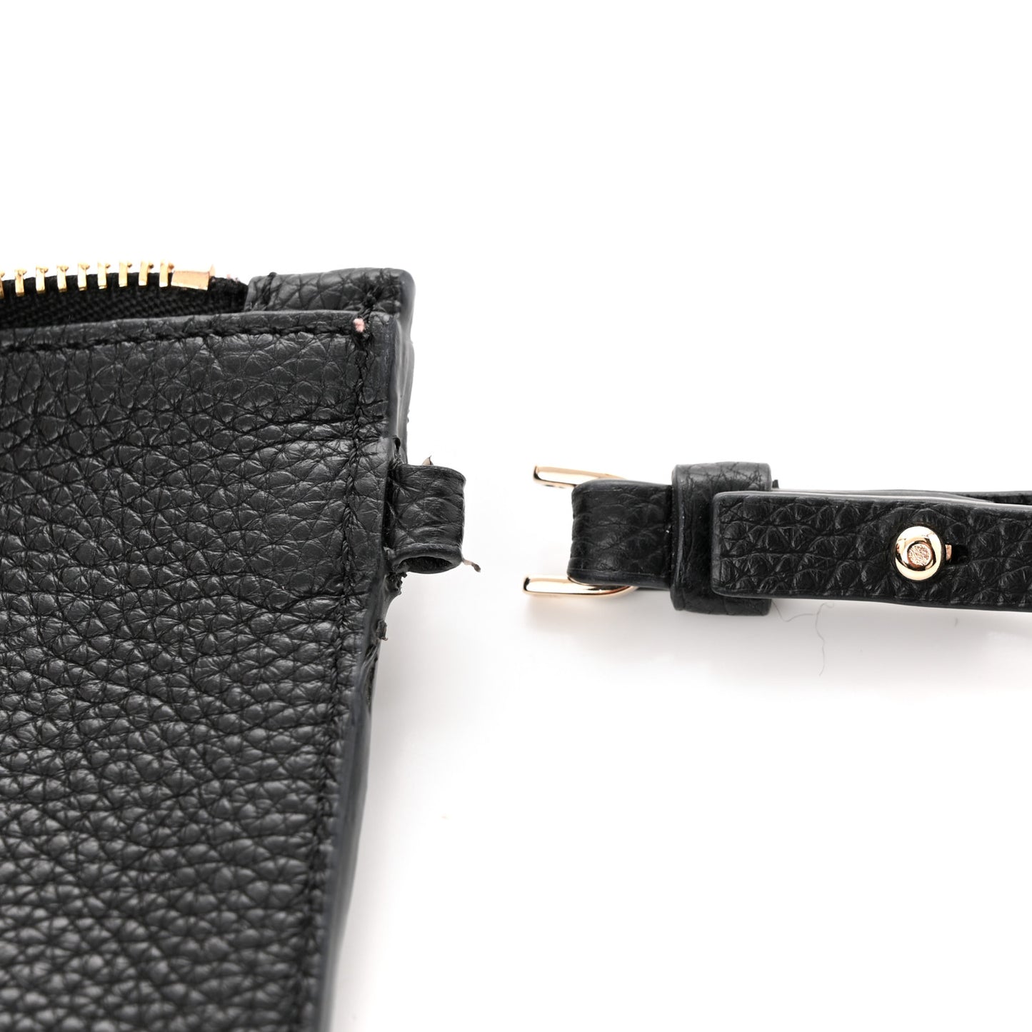 Grainy Calfskin Medium Gancini Tote Black