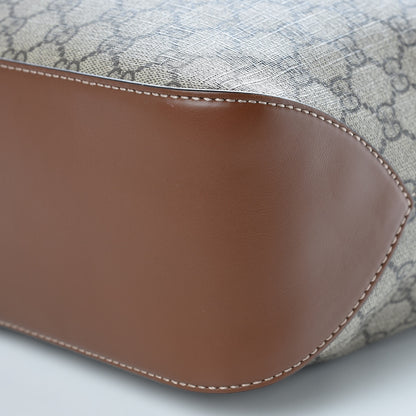Gucci GG Supreme Monogram Large Linea A Hobo Light Brown 10 of 11