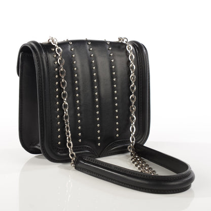 Alexander McQueen Calfskin Studded Mini Heroine Chain Satchel Black 3 of 9