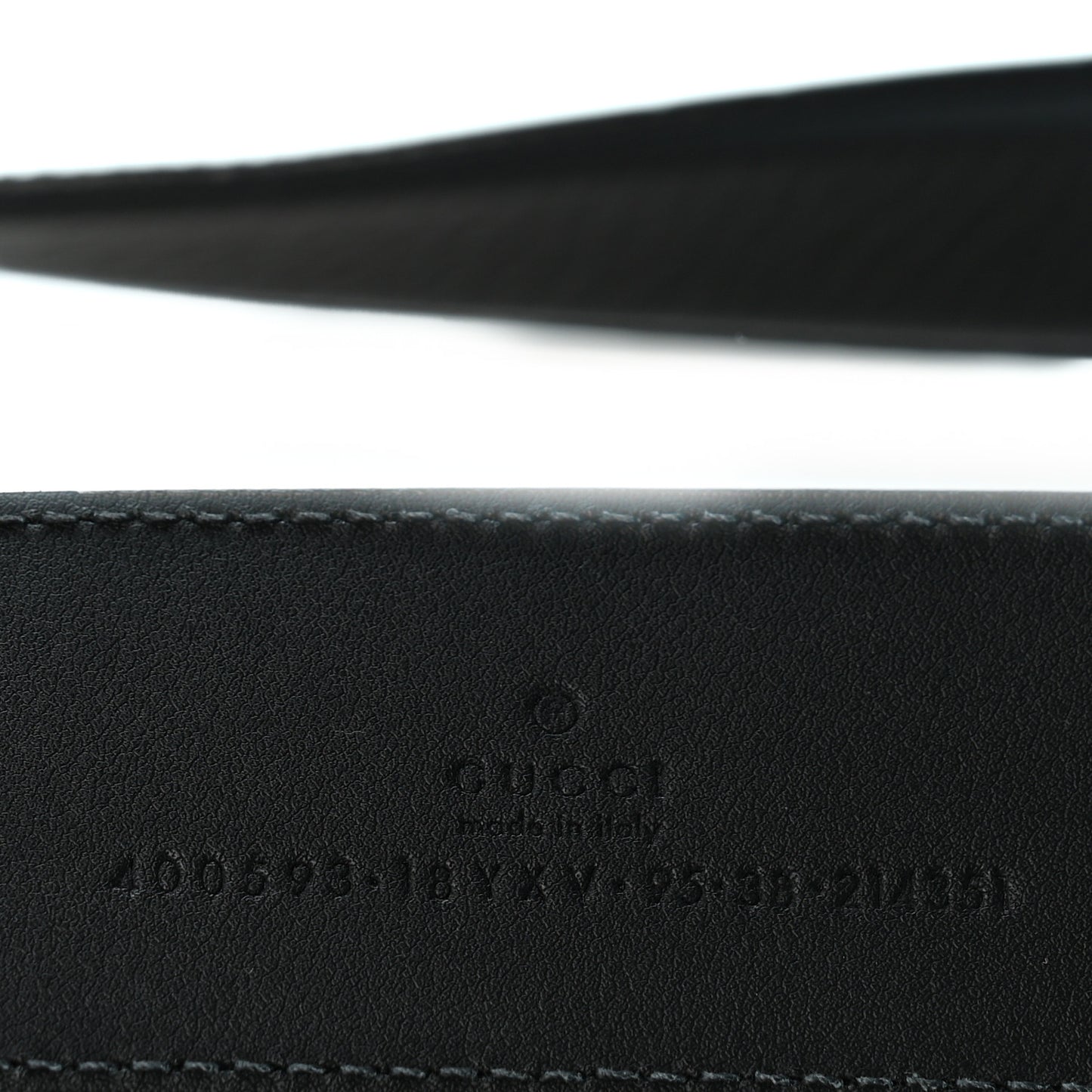 Azalea Calfskin Enamel Monochrome Double G 40mm Belt 95 38 Black