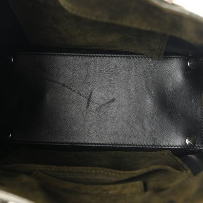 Balenciaga Baby Daim Calf Suede Papier Mini A4 Zip Around Tote Vert Militaire 5 of 10