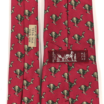 Hermes Silk Printed Mens Rabbit Neck Tie 3 of 3