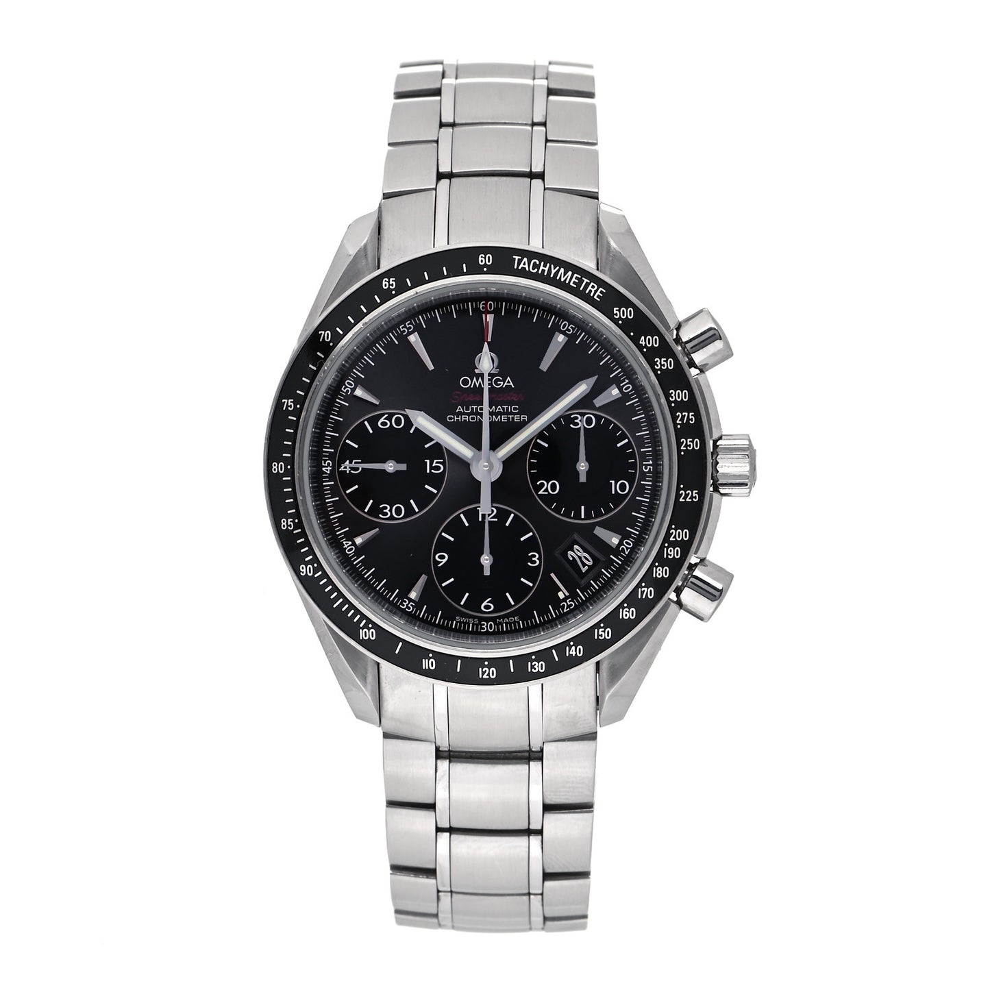 Stainless Steel 40mm Speedmaster Date Chronograph Automatic Watch Grey 323.30.40.40.06.001