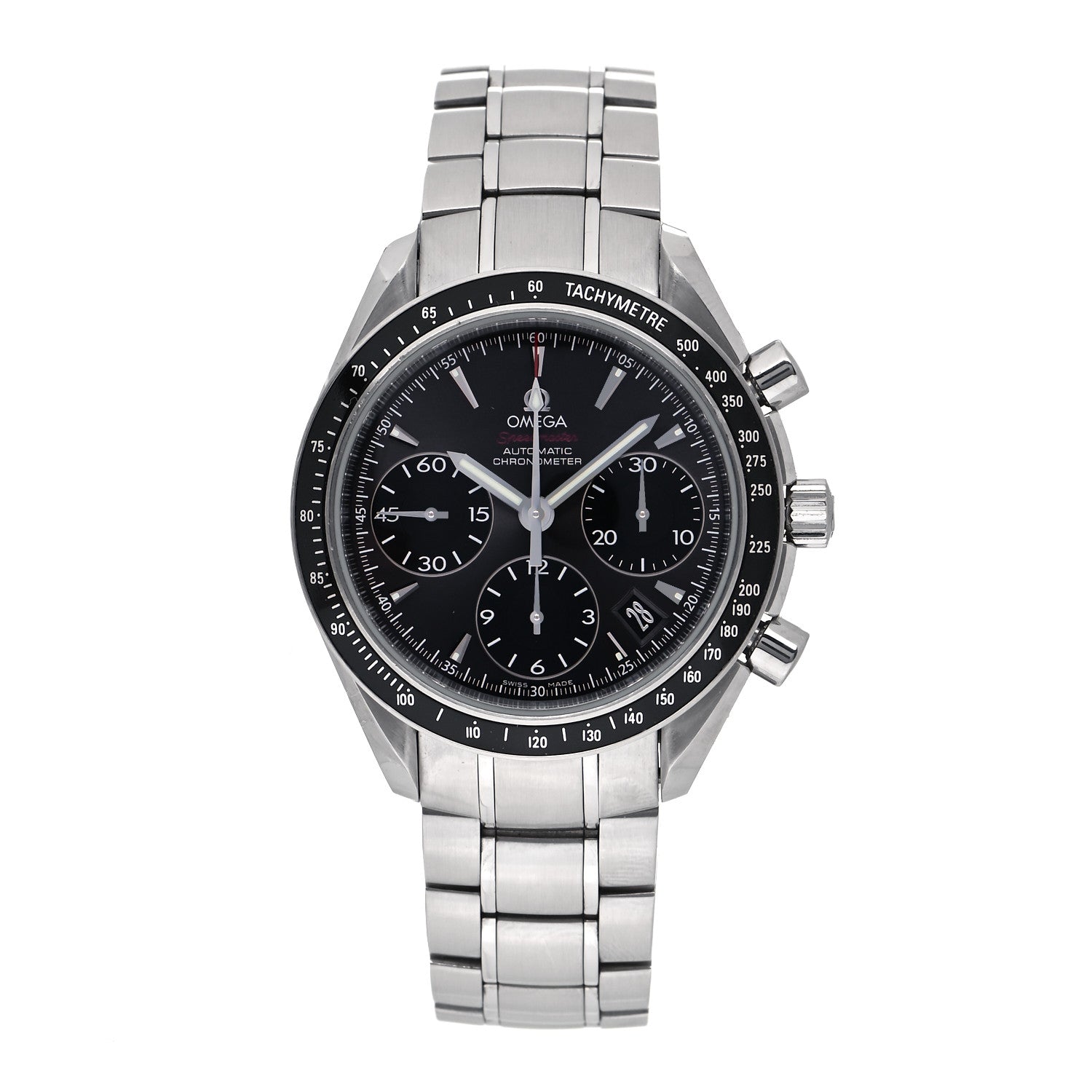 Omega Stainless Steel 40mm Speedmaster Date Chronograph Automatic Watch Grey 323.30.40.40.06.001 1 of 5
